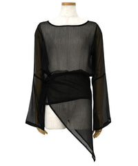 【Et】Sheer Blouse and Scarf Set