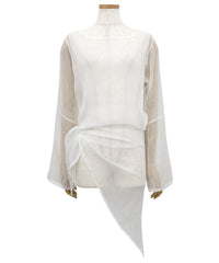 【Et】Sheer Blouse and Scarf Set