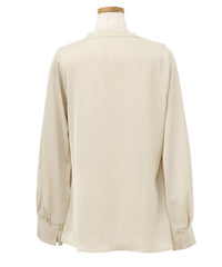 【Et】Satain Twist Drape Blouse