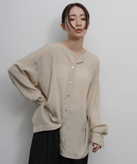 【Et】Back Design Tuck Blouse