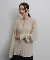 【Et】Back Design Tuck Blouse