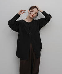 【Et】Back Design Tuck Blouse