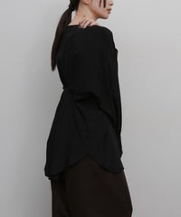 【Et】Back Design Tuck Blouse