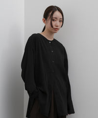 【Et】Back Design Tuck Blouse