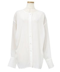 【Et】Back Design Tuck Blouse