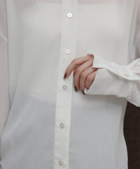 【Et】Back Design Tuck Blouse