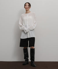 【Et】Back Design Tuck Blouse