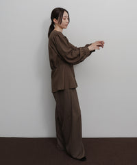 【Et】Front Button Empire Gather Blouse