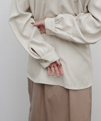 【Et】Front Button Empire Gather Blouse