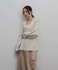 【Et】Front Button Empire Gather Blouse