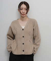 【Et】Front Tuck V-Neck Cardigan
