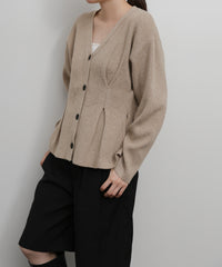 【Et】Front Tuck V-Neck Cardigan