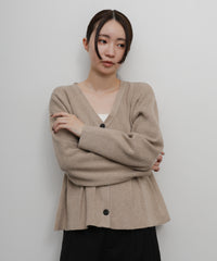 【Et】Front Tuck V-Neck Cardigan