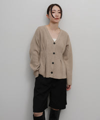 【Et】Front Tuck V-Neck Cardigan
