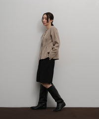【Et】Front Tuck V-Neck Cardigan