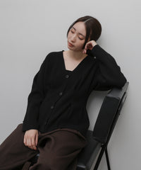 【Et】Front Tuck V-Neck Cardigan