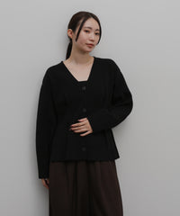 【Et】Front Tuck V-Neck Cardigan