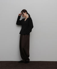 【Et】Front Tuck V-Neck Cardigan