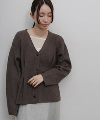 【Et】Front Tuck V-Neck Cardigan