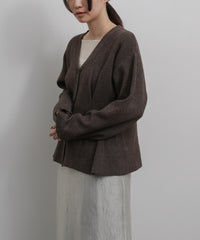 【Et】Front Tuck V-Neck Cardigan