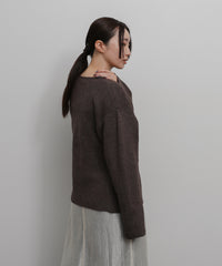 【Et】Front Tuck V-Neck Cardigan