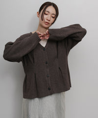 【Et】Front Tuck V-Neck Cardigan