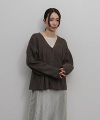 【Et】Front Tuck V-Neck Cardigan