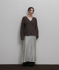 【Et】Front Tuck V-Neck Cardigan