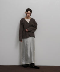 【Et】Front Tuck V-Neck Cardigan