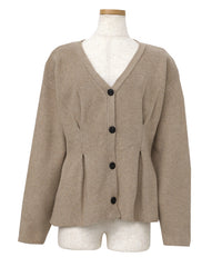 【Et】Front Tuck V-Neck Cardigan