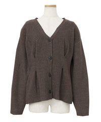 【Et】Front Tuck V-Neck Cardigan