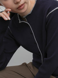 【Et】Color linking Cardigan