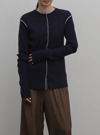 【Et】Color linking Cardigan