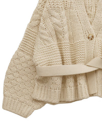 【Et】Cable wide cardigan