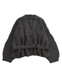 【Et】Cable wide cardigan