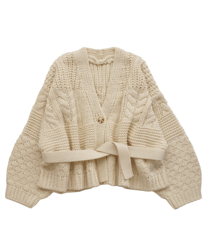 【Et】Cable wide cardigan