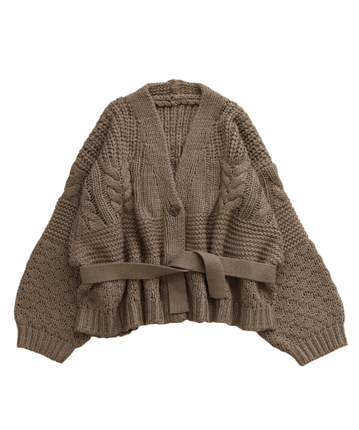 【Et】Cable wide cardigan