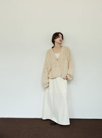 【Et】Cable wide cardigan