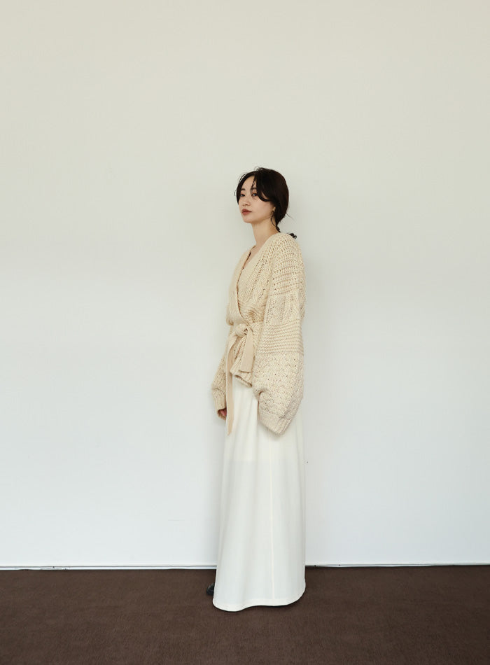【Et】Cable wide cardigan
