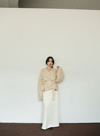 【Et】Cable wide cardigan