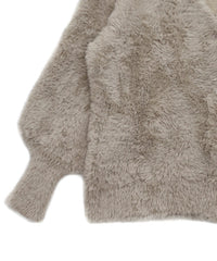 【Et】Shaggy V-Neck Volume Cardigan