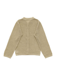 【Et】Mesh Polo Knit Cardigan