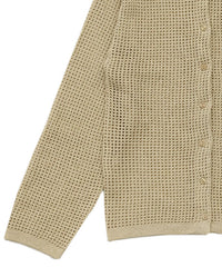 【Et】Mesh Polo Knit Cardigan