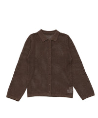 【Et】Mesh Polo Knit Cardigan
