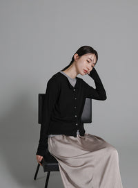 【Et】Bicolor Tank Top Cardigan Set