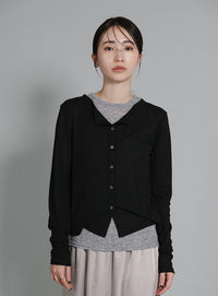 【Et】Bicolor Tank Top Cardigan Set