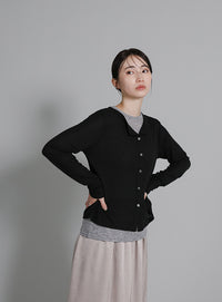 【Et】Bicolor Tank Top Cardigan Set