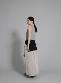 【Et】Bicolor Tank Top Cardigan Set