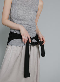 【Et】Bicolor Tank Top Cardigan Set