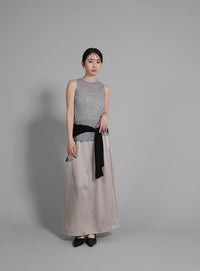 【Et】Bicolor Tank Top Cardigan Set